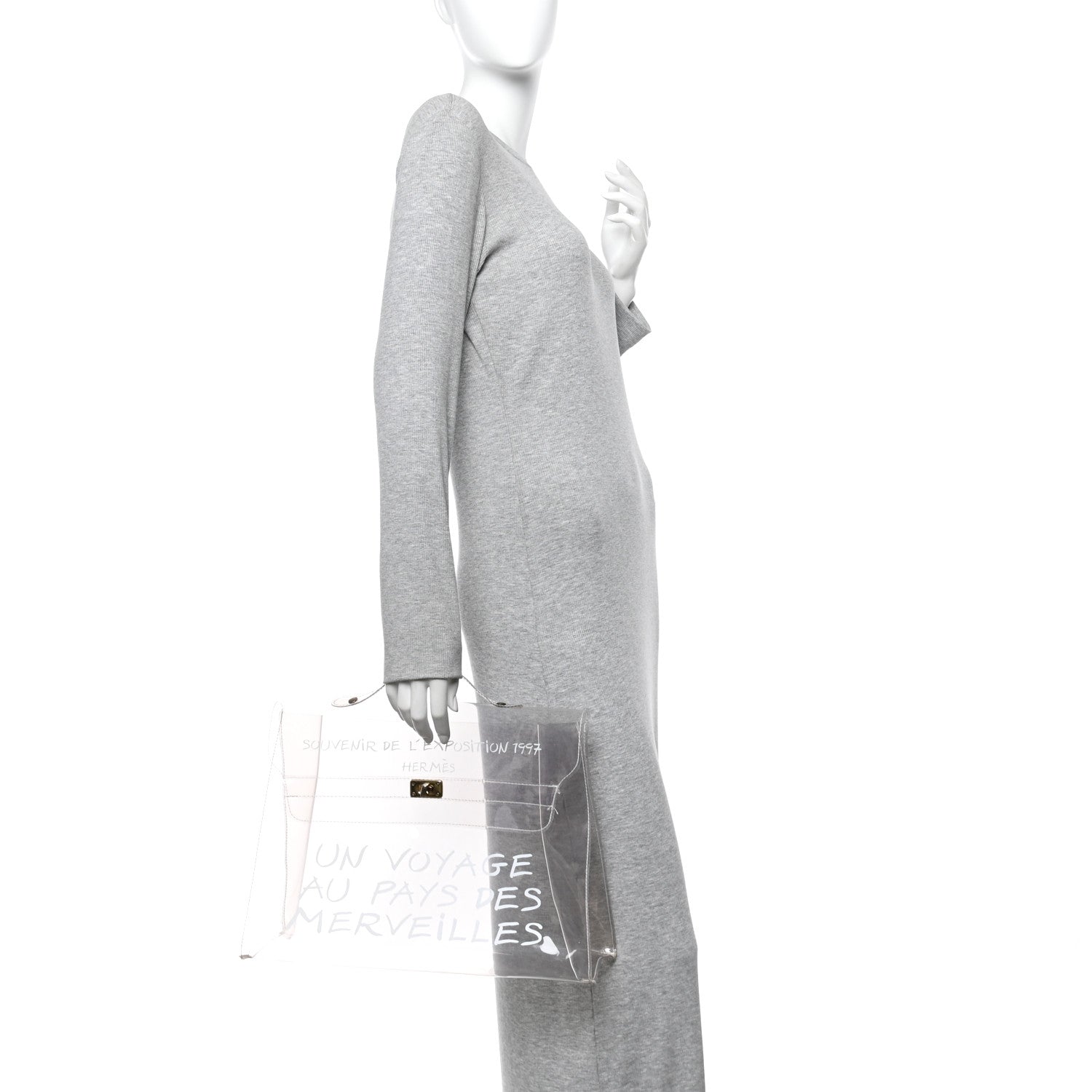 Hermes Vinyl Souvenir De L'Exposition Kelly Transparent 3 of 19