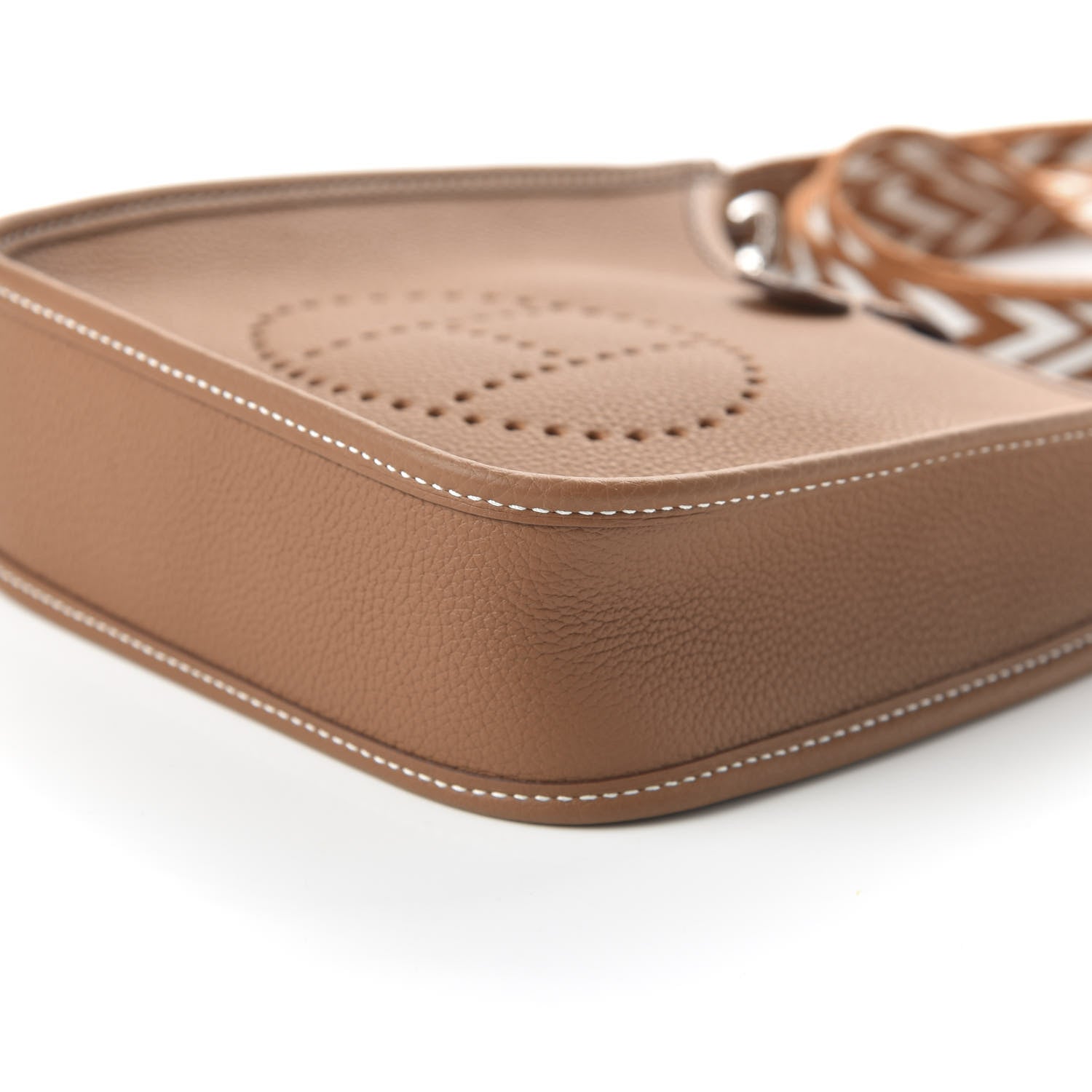 Hermes Taurillon Clemence Allegro Evelyne TPM Gold Cornaline White 7 of 10