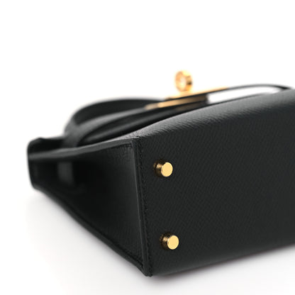 Hermes Epsom Mini Kelly Sellier 20 Black 9 of 11