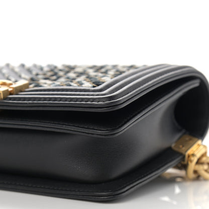 Chanel Calfskin Chevron Embroidered Boy By The Sea Flap Waist Belt Bag Black 5 of 10