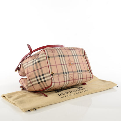Burberry Haymarket Check Small Canterbury Tote Military Red 4 of 8