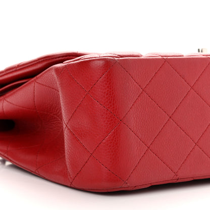Chanel Caviar Quilted Jumbo Double Flap Dark Red 9 of 10