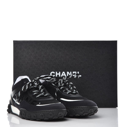 Chanel Calfskin Mesh Sneakers 38.5 Black 8 of 8