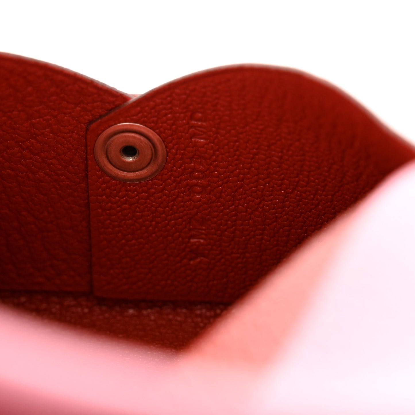 Chevre Chandra Verso Calvi Card Case Rose Confetti Brique