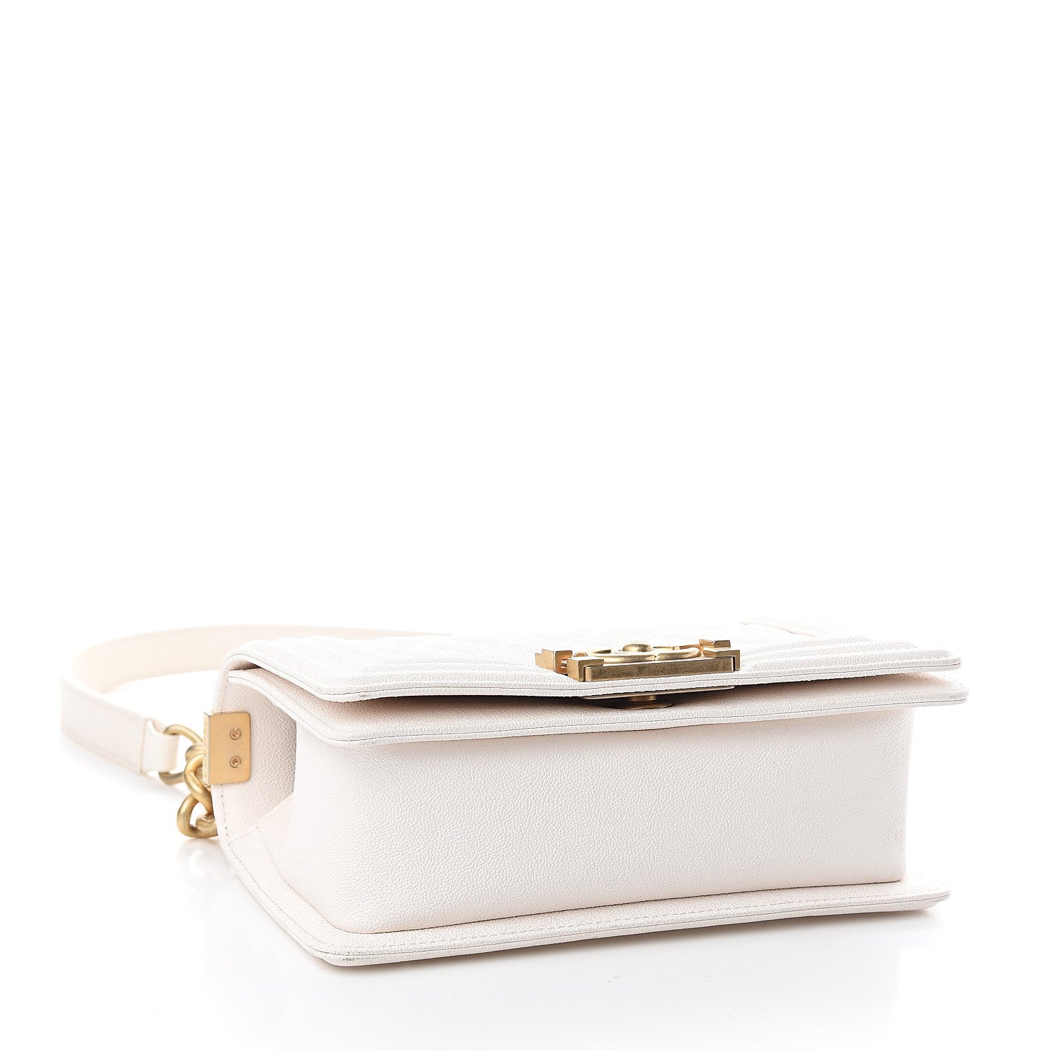 Chanel Caviar Quilted Small Boy Flap Ivory 3 of 10