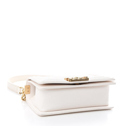 Chanel Caviar Quilted Small Boy Flap Ivory 3 of 10