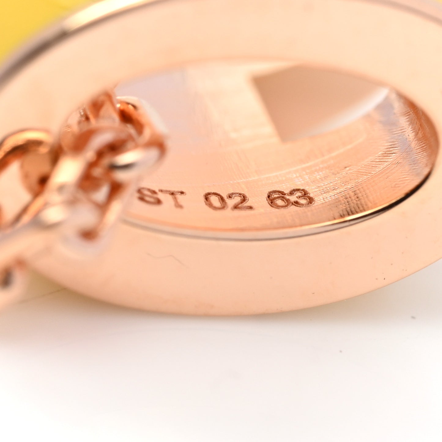 Lacquered Gold Mini Pop H Pendant Necklace Mimosa