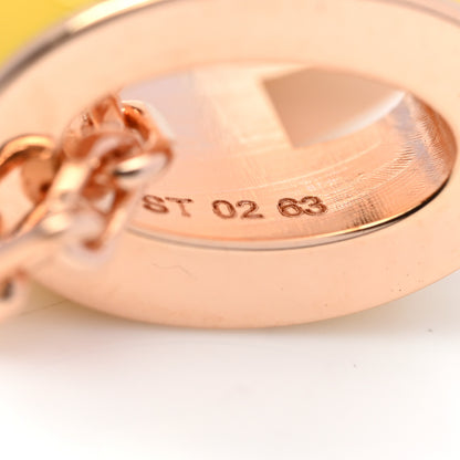 Hermes Lacquered Gold Mini Pop H Pendant Necklace Mimosa 6 of 7