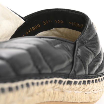 Gucci Nappa Matelasse GG Marmont Espadrilles 37.5 Black 9 of 11