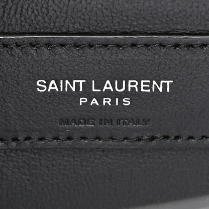 Saint Laurent Patent Textured Striped Small Classic Monogram Kate Tassel Satchel Black 6 of 10