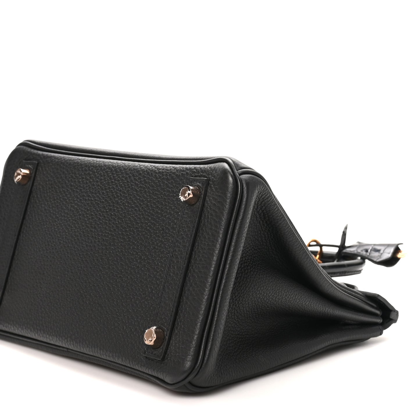 Togo Shiny Niloticus Crocodile Birkin Touch 25 Black