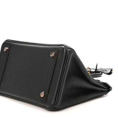 Hermes Togo Shiny Niloticus Crocodile Birkin Touch 25 Black 9 of 11