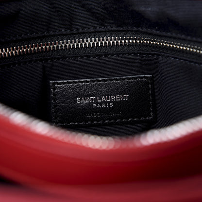 Saint Laurent Calfskin Y Quilted Monogram Medium Loulou Chain Satchel Palissandre 8 of 9