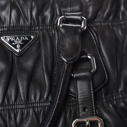 Prada Nappa Gaufre Shopping Satchel Black 17 of 20