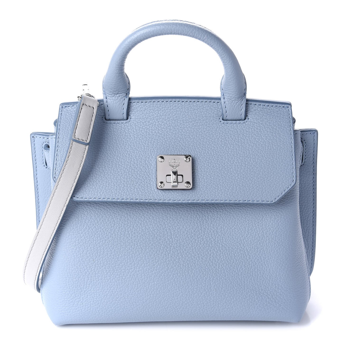Grained Calfskin Small Milla Crossbody Sky Blue