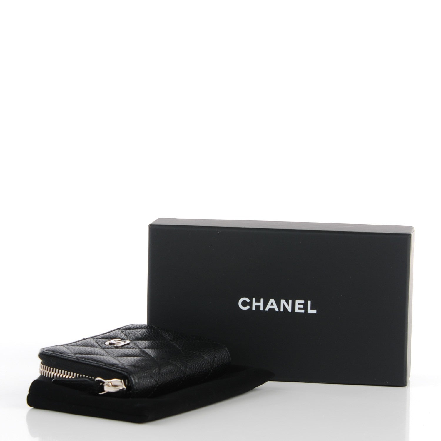 Chanel Caviar Quilted Zip Coin Purse Black 4 of 7