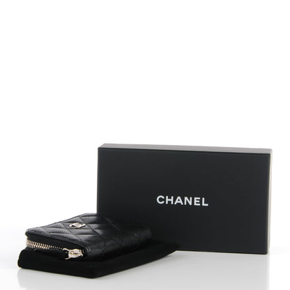 Chanel Caviar Quilted Zip Coin Purse Black 4 of 7
