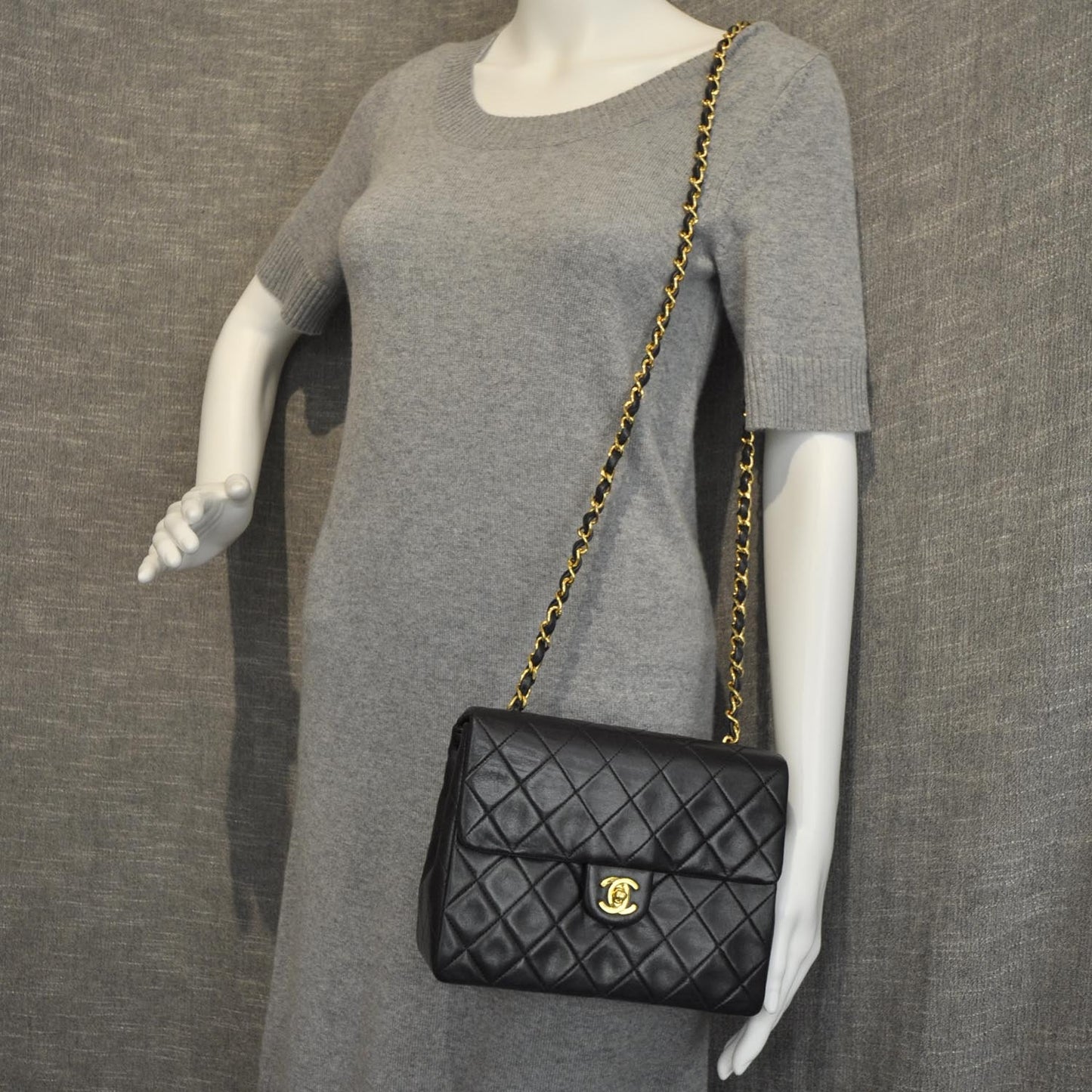 Lambskin Quilted Mini Flap Black