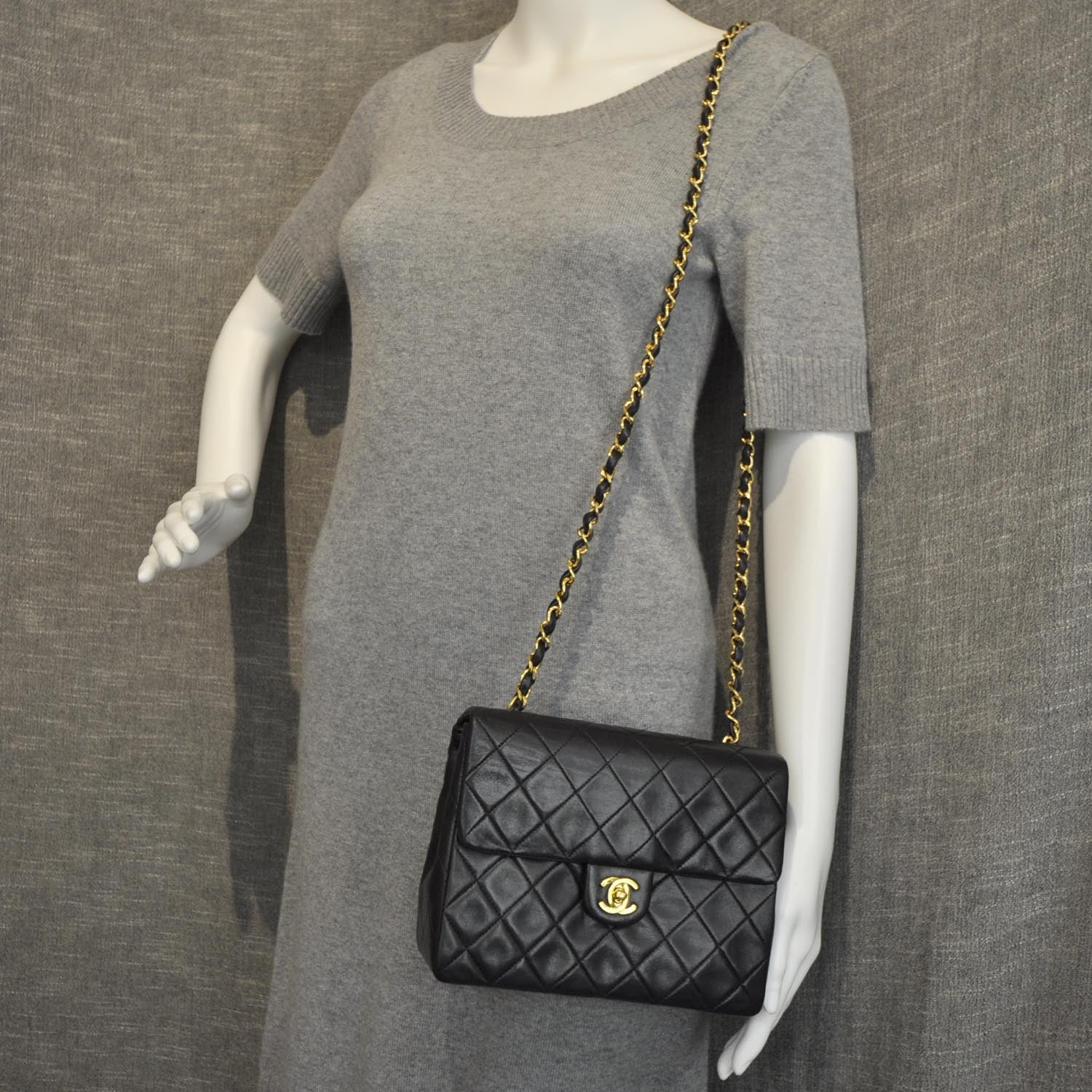 Chanel Lambskin Quilted Mini Flap Black 2 of 10