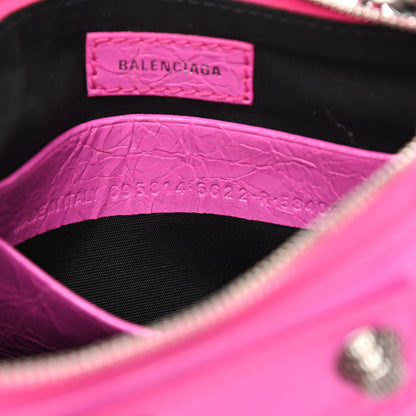Balenciaga Agneau Arena Le Cagole Mini Purse With Chain Lipstick Pink 7 of 11