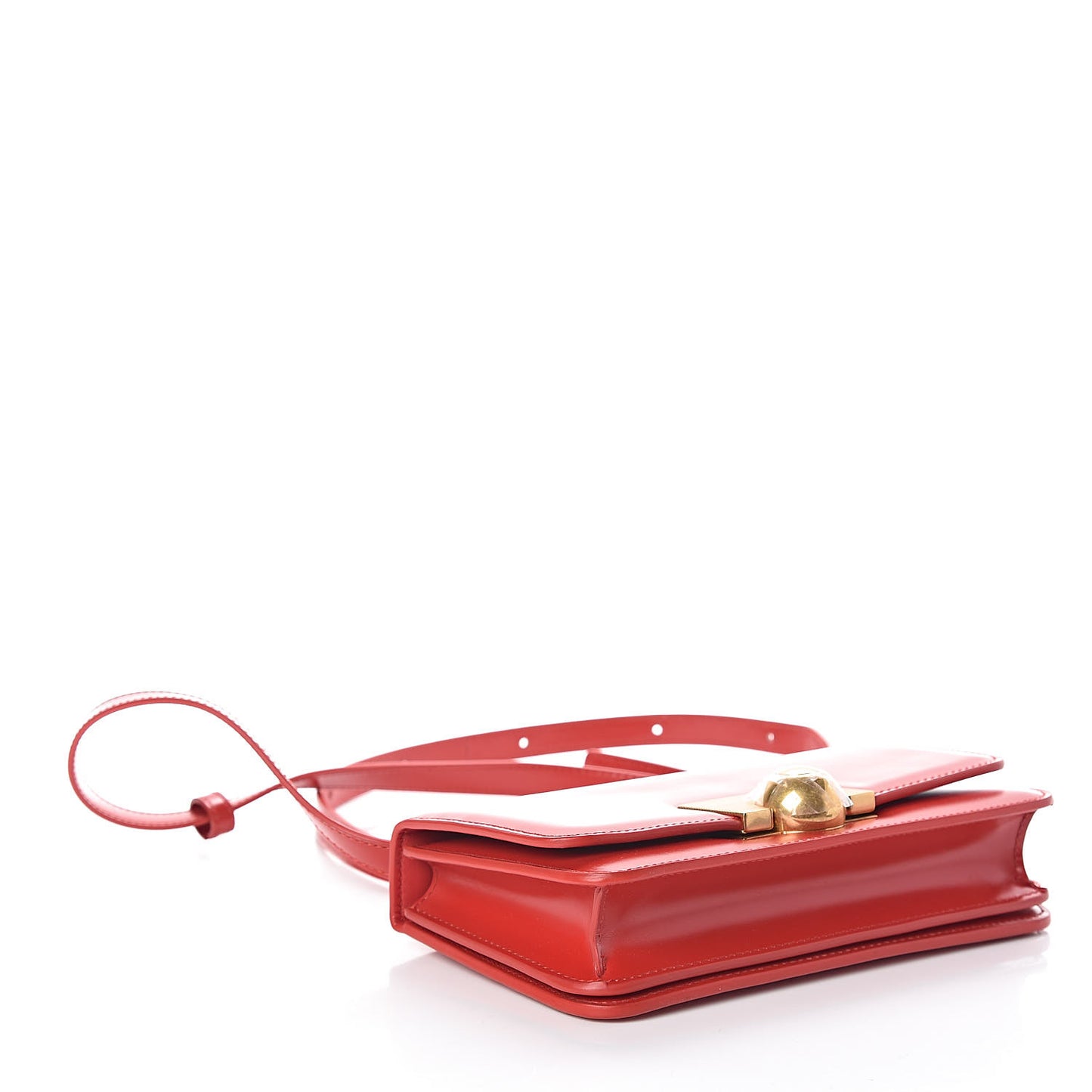 Spazzolato Calfskin Mini Classic BV Bag Bright Red
