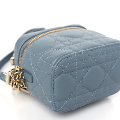 Christian Dior Lambskin Cannage Micro Lady Dior Vanity Case Cloud Blue 7 of 8