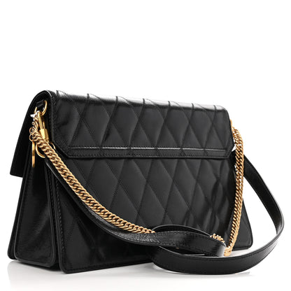 Givenchy Goatskin Quilted Medium GV3 Shoulder Bag Black 3 of 10
