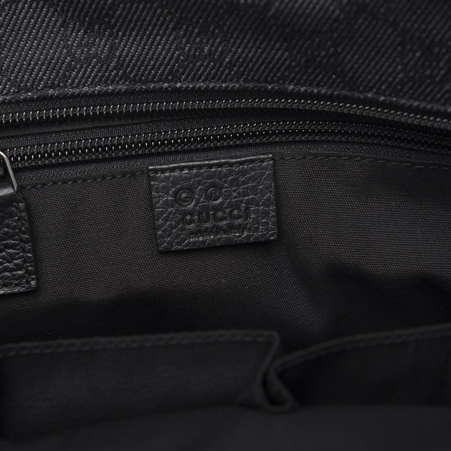 GG Monogram Mini Web Handle Bucket Tote Black