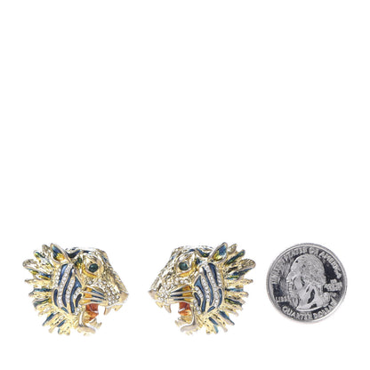Gucci Crystal Rajah Earrings Gold 2 of 5