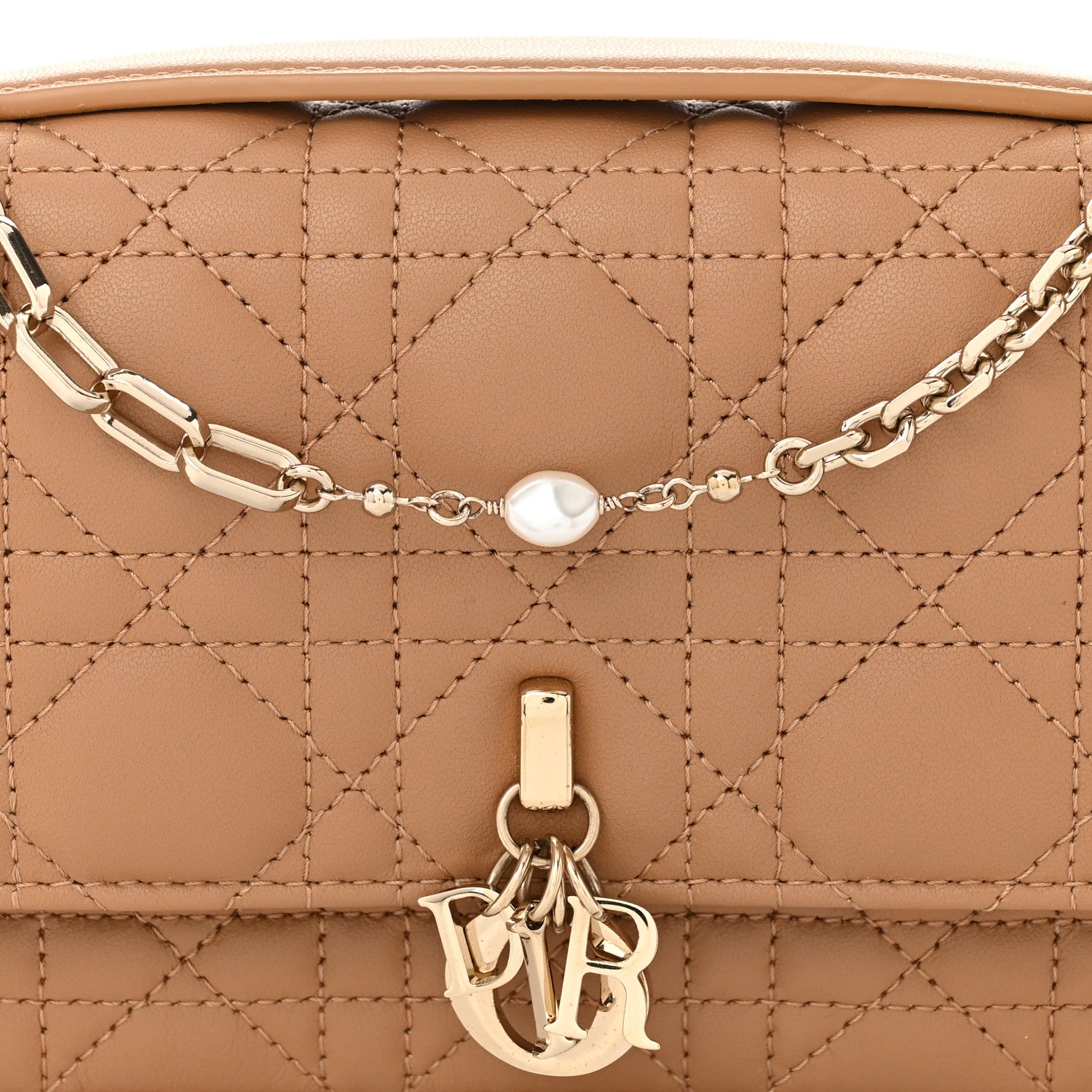 Christian Dior Lambskin Cannage Mini My Dior Bag Beige 8 of 11