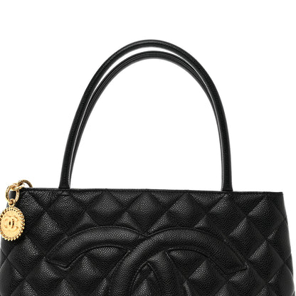 Chanel Caviar Quilted Medallion Tote Black 5 of 10