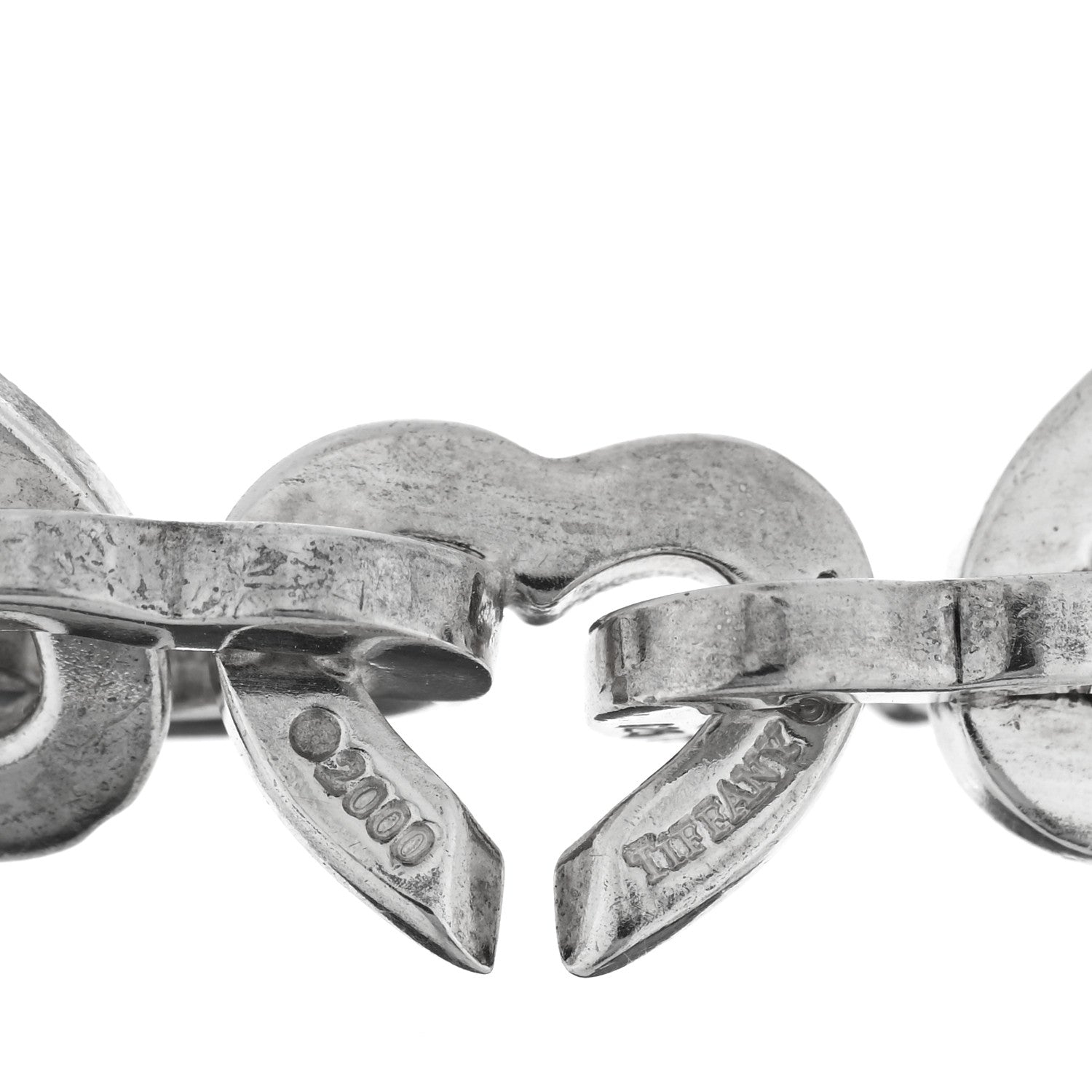 Tiffany Sterling Silver 18K Yellow Gold Heart Links Bracelet 3 of 3