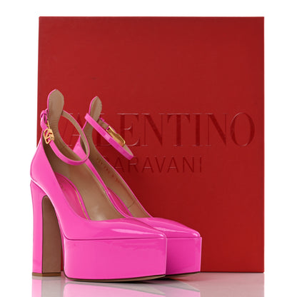Valentino Garavani Patent Tan-Go 45/135mm Platform Pumps 35 Pink PP 9 of 9
