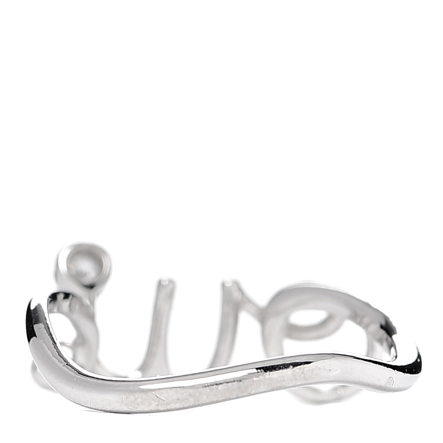Christian Dior 18K White Gold Diamond Oui Ring 50 5.25 3 of 5