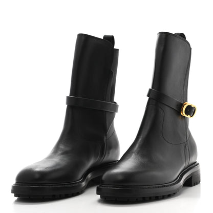 Christian Dior Calfskin Empreinte Ankle Boot 37 Black 3 of 9