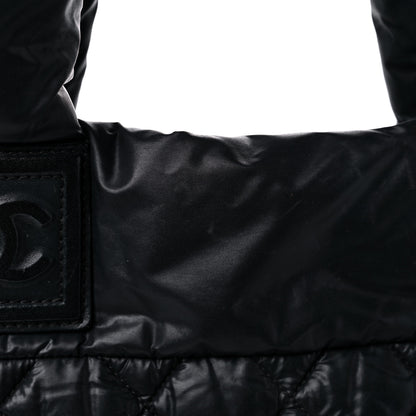 Chanel Nylon Quilted Large Coco Cocoon Tote Black 17 of 20