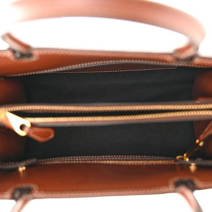 Burberry Calfskin Vintage Check Mini Two Handle Title Bag Archive Beige 5 of 12