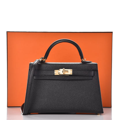 Hermes Epsom Mini Kelly Sellier 20 Black 27 of 27