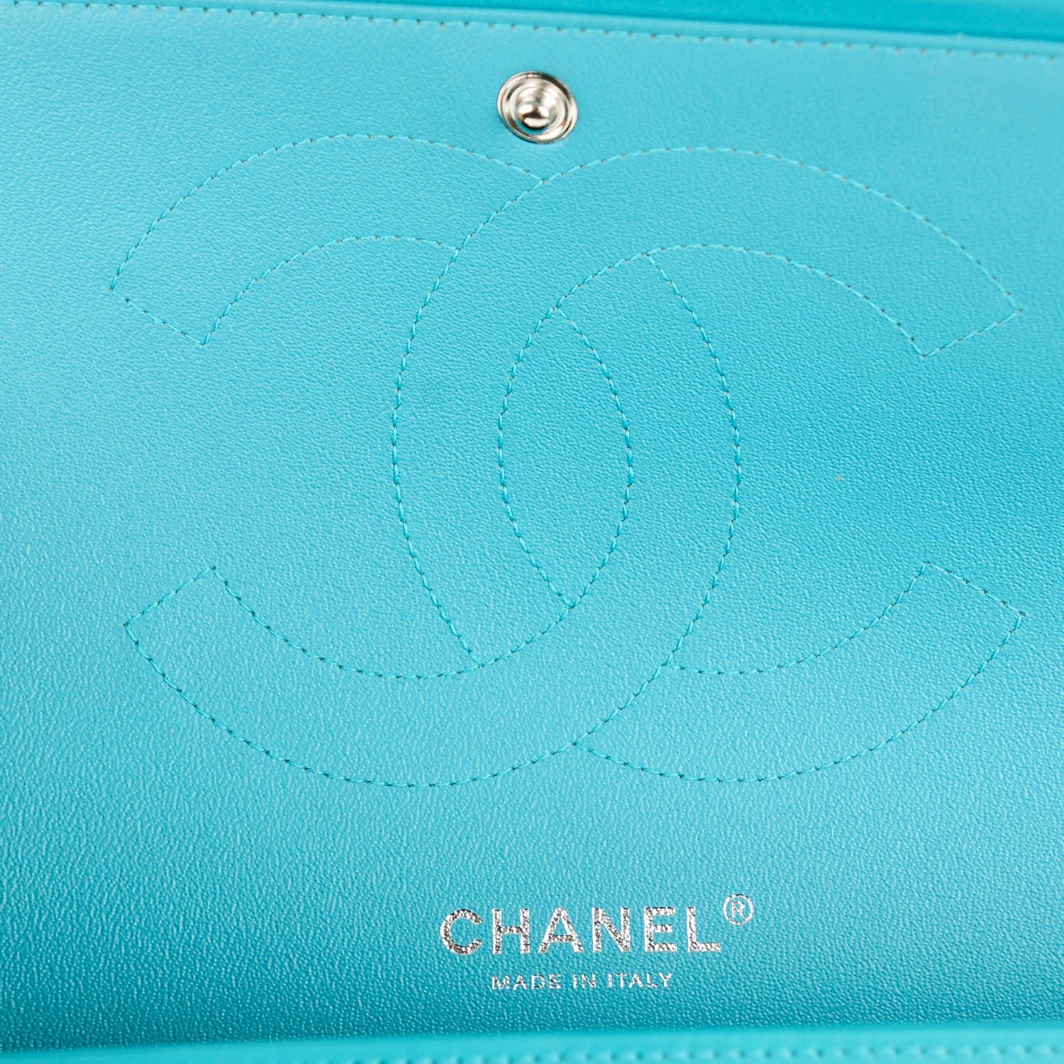 Chanel Lambskin Quilted Jumbo Double Flap Blue 6 of 7