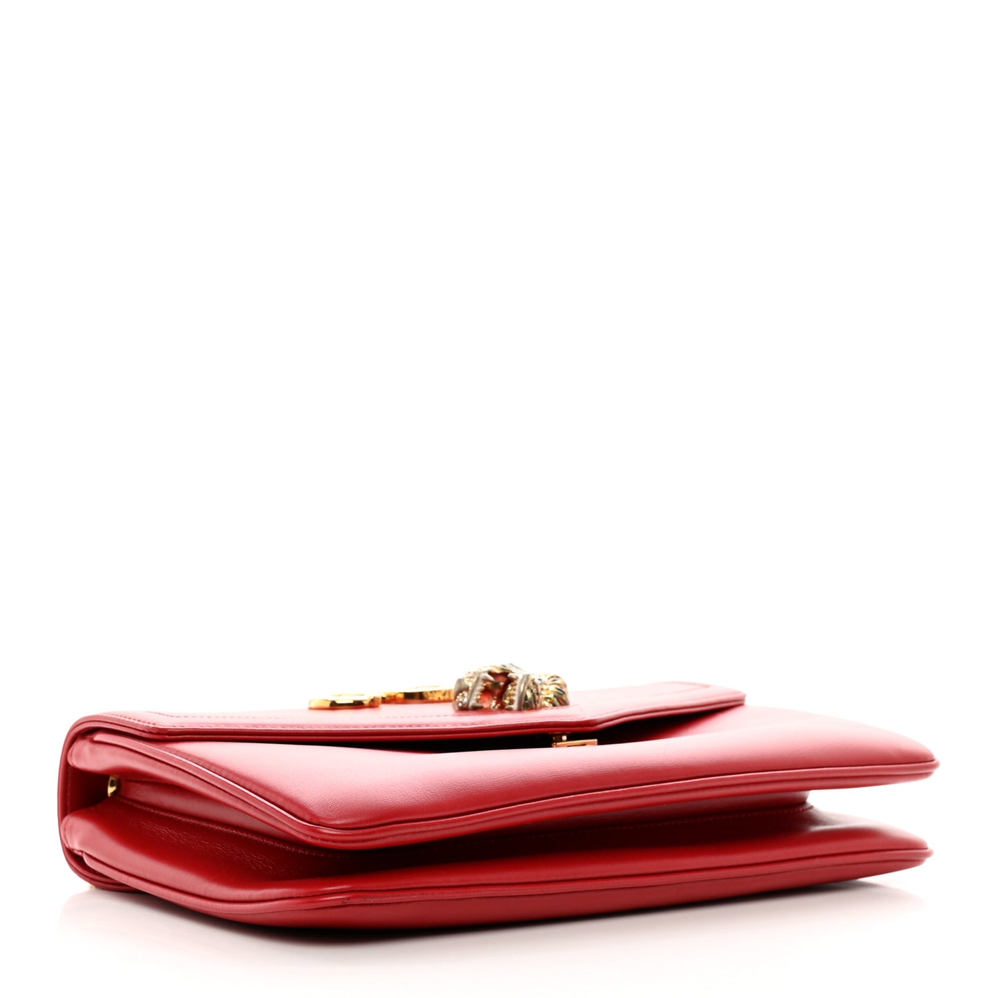 Vitello Palmellato Lux Crystal Medium Rajah Shoulder Bag Hibiscus Red Multicolor