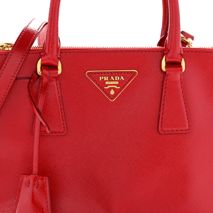 Prada Saffiano Vernice Galleria Double Zip Tote Rosso 8 of 14