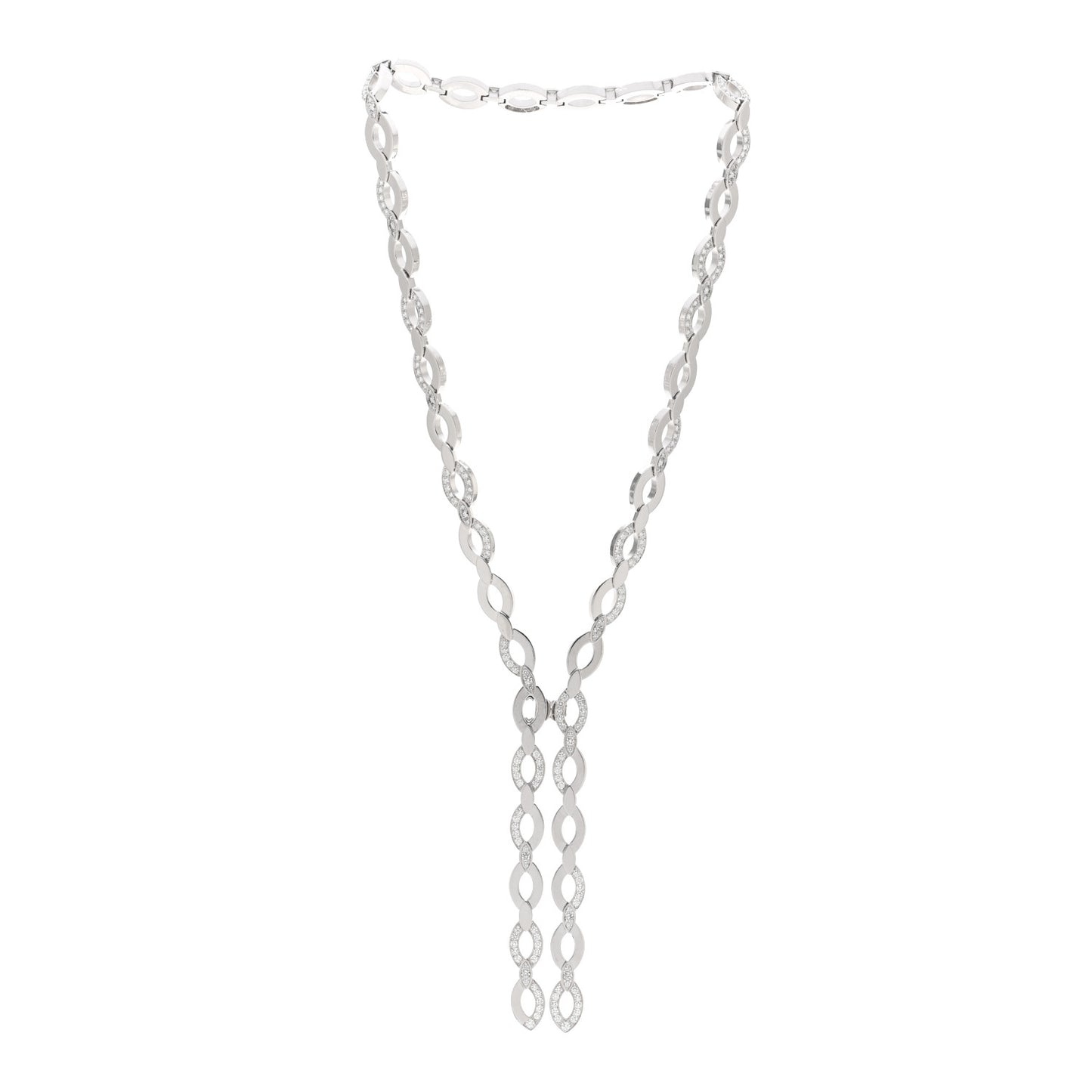18K White Gold Diamond Diadea Lariat Necklace