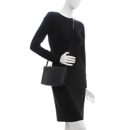 Celine Lambskin Small Trio Crossbody Bag Black 2 of 9