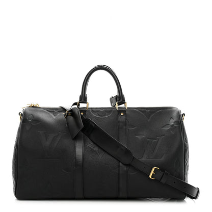 Louis Vuitton Empreinte Monogram Giant Keepall Bandouliere 45 Black 1 of 8