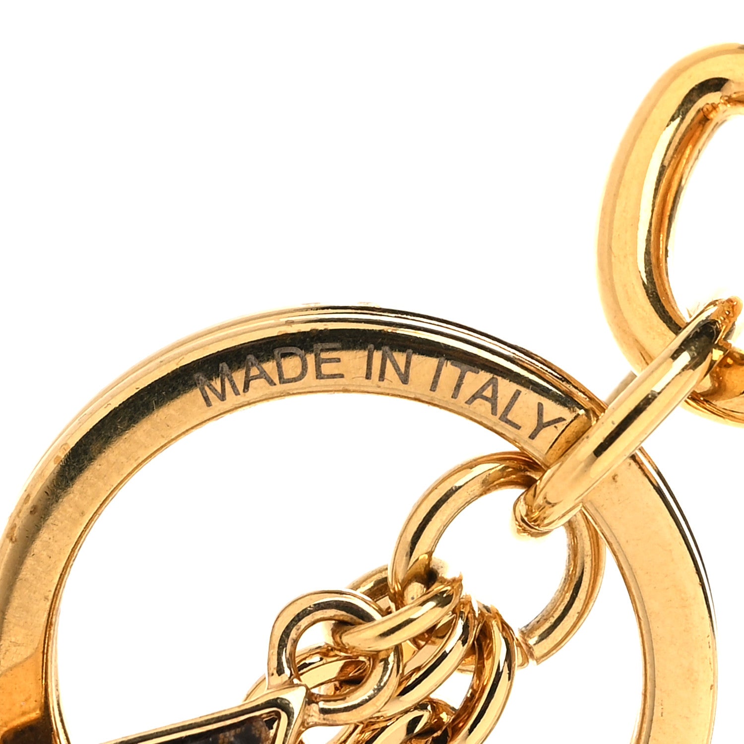 Louis Vuitton Metal Monogram Epi Spring Street Bag Charm Key Holder Gold 4 of 5