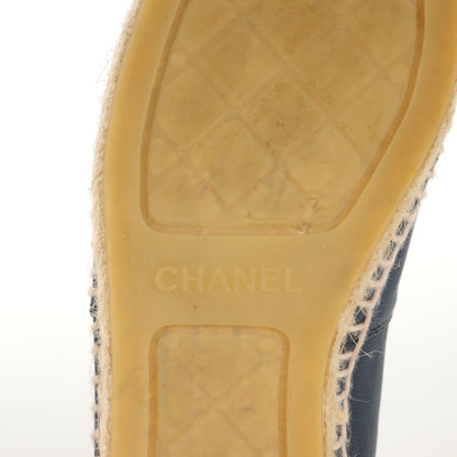 Chanel Lambskin Espadrilles 37 Dark Navy 10 of 11