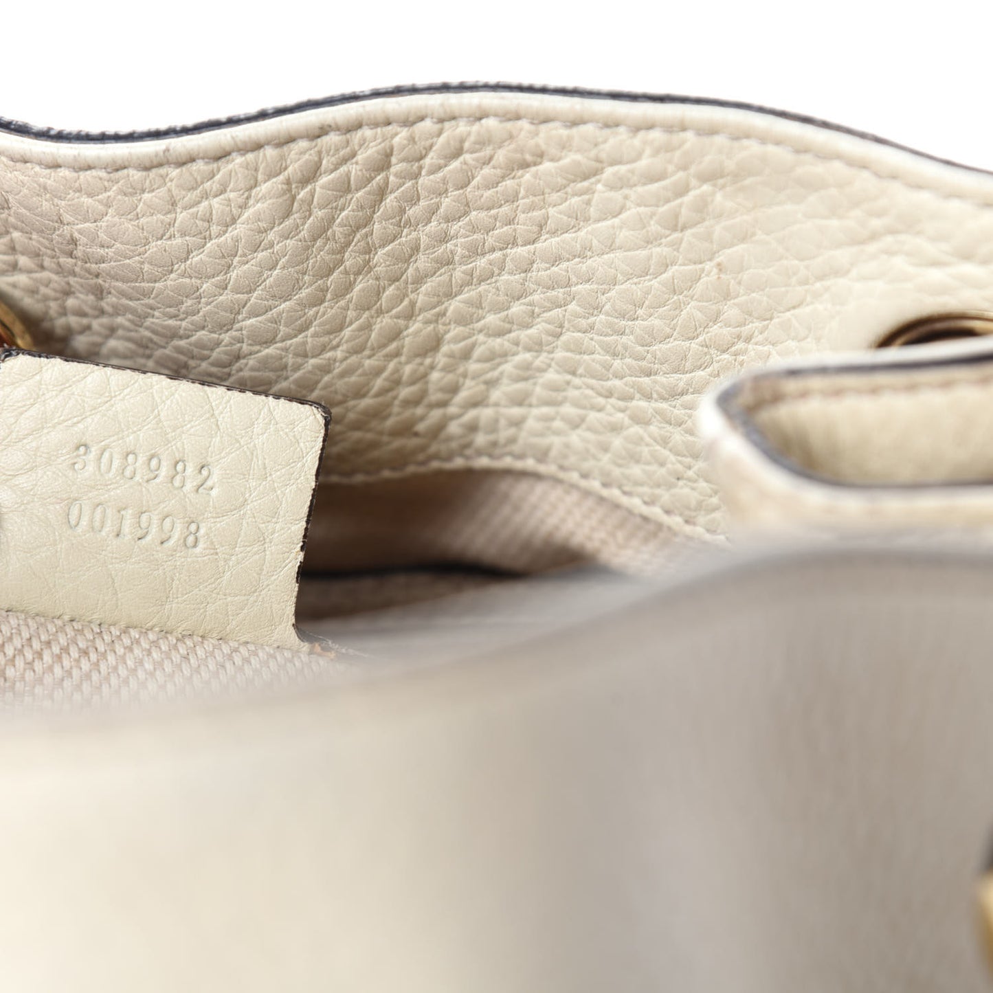 Pebbled Calfskin Medium Soho Chain Shoulder Bag Off White