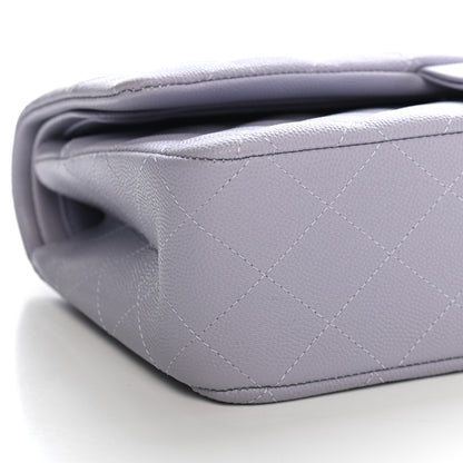 Chanel Caviar Quilted Medium Double Flap Light Purple 8 of 9