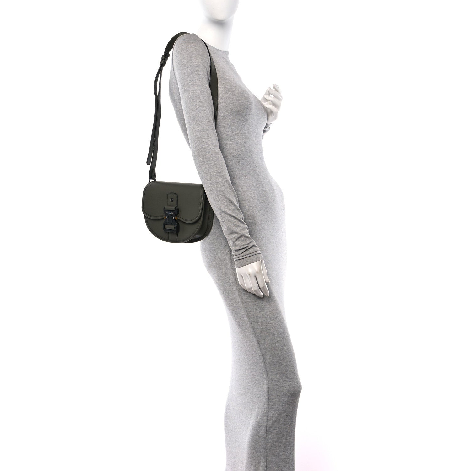 Christian Dior Grained Calfskin Mini Gallop Bag With Strap Green 2 of 10