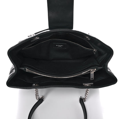 Saint Laurent Calfskin Y Quilted Monogram Large Loulou Shopper Black 5 of 13